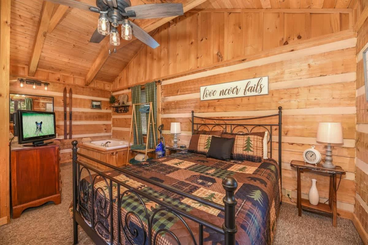 View! Cozy, Private, Fireplace, Hot Tub Log Cabin, Honeymoon! Sevierville Exteriör bild